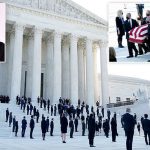 Ginsburg's coffin arrives at Supreme Court